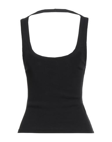 By Far Woman Tank Top Black Size M Cotton, Elastane In Multi