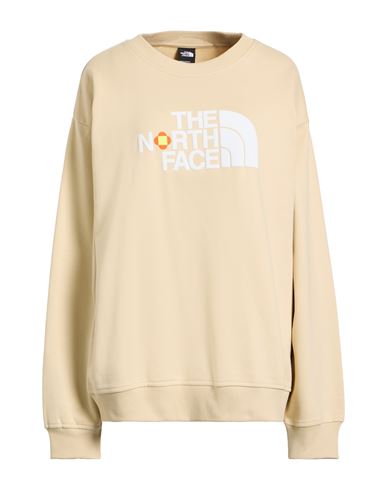 The North Face Woman Sweatshirt Beige Size M Cotton In Sand