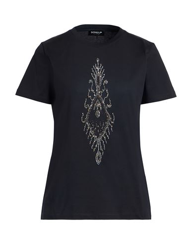 Dondup Woman T-shirt Black Size S Cotton In Black