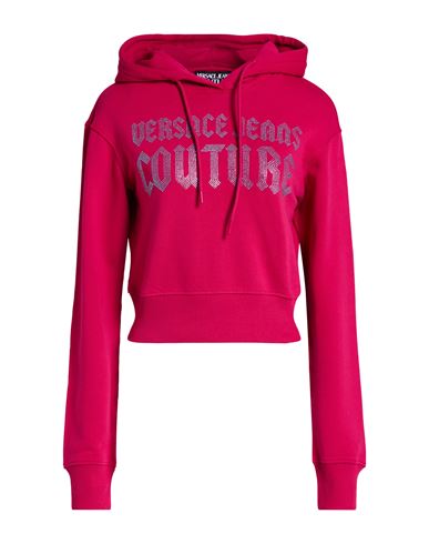 Versace Jeans Couture Woman Sweatshirt Fuchsia Size L Cotton In Brown