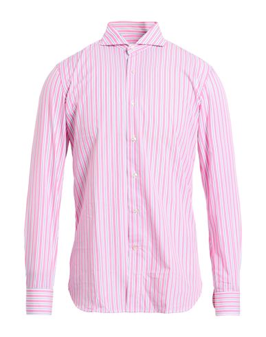 Mr Massimo Rebecchi Man Shirt Pink Size 16 Cotton In Brown