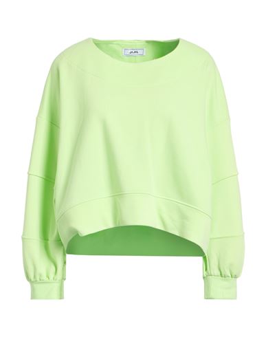 Jijil Woman Sweatshirt Lime Green Size 8 Cotton, Polyester In Green