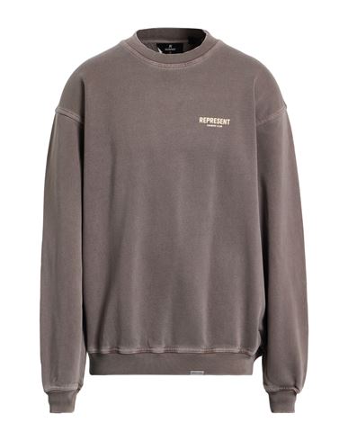 Represent Man Sweatshirt Brown Size L Cotton In Brown