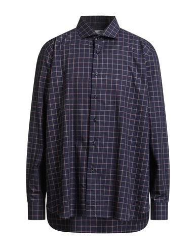 Alea Man Shirt Navy Size 15 Cotton In Multi