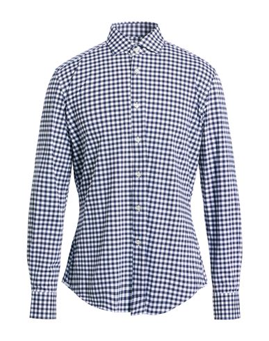 Xacus For Franz Kraler Man Shirt Midnight Blue Size 16 ½ Polyacrylic, Elastane In Blue