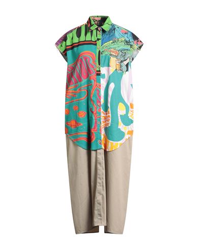 Department Five Department 5 Woman Midi Dress Turquoise Size 6 Cotton In Multi