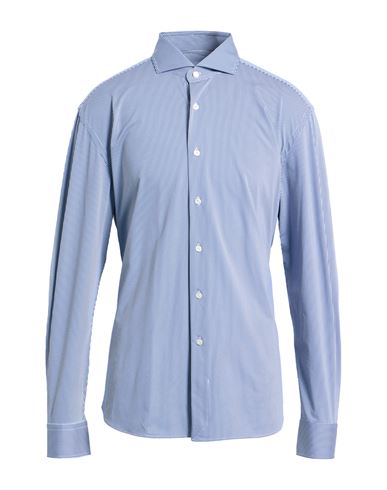 Xacus For Franz Kraler Man Shirt Midnight Blue Size 18 ½ Polyamide, Elastane In Blue