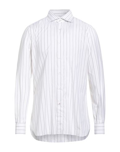 Isaia Man Shirt White Size 17 ½ Cotton In White