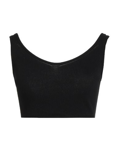 Vicolo Woman Top Black Size Onesize Viscose, Polyester In Black