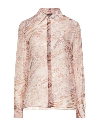 Liu •jo Woman Shirt Light Brown Size 2 Silk, Viscose In Multi