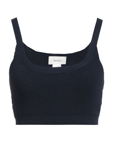Vicolo Woman Top Midnight Blue Size Onesize Viscose, Polyester In Blue