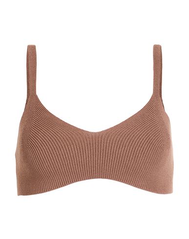 Vicolo Woman Top Brown Size Onesize Viscose, Polyester In Brown