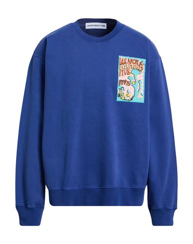 Department Five Department 5 Man Sweatshirt Blue Size Xl Cotton