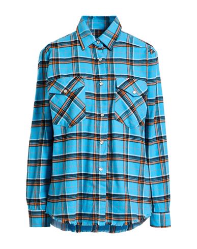 Department Five Department 5 Woman Shirt Azure Size S Cotton In Blue
