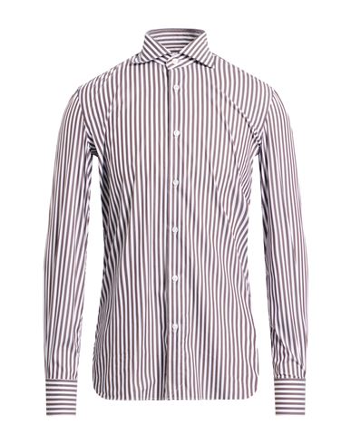Errico Formicola Napoli Man Shirt Khaki Size 15 Cotton, Polyamide, Elastane In Red
