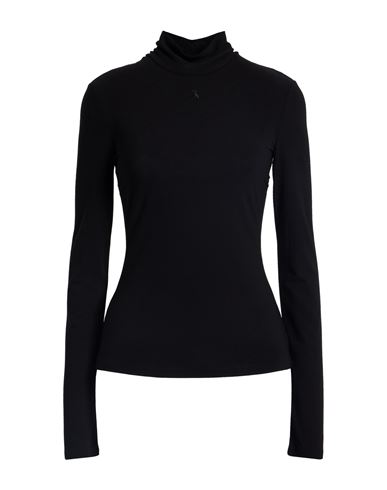 Patrizia Pepe Woman T-shirt Black Size 3 Polyester, Elastane In Black
