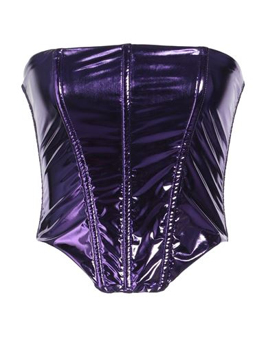 Patrizia Pepe Woman Top Purple Size 6 Polyurethane