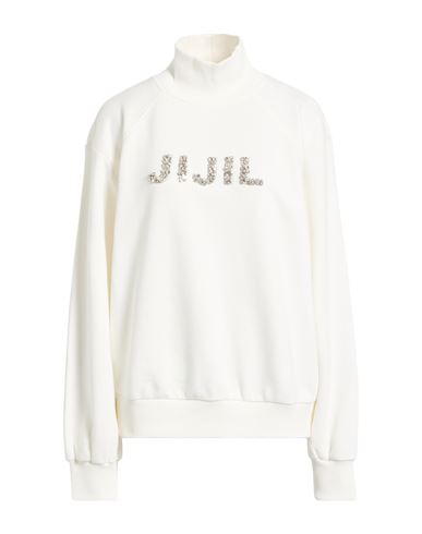 Jijil Woman Sweatshirt White Size 12 Cotton, Polyester In White