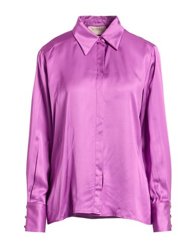 Kaos Jeans Woman Shirt Purple Size 6 Viscose In Purple