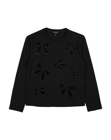 Emporio Armani Toddler Girl T-shirt Black Size 6 Cotton In Black