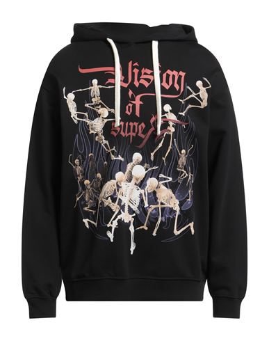 Vision Of Super Man Sweatshirt Black Size L Cotton In Black