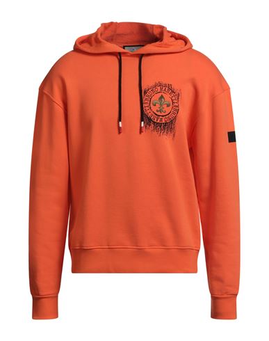 Bruno Manetti Man Sweatshirt Orange Size L Cotton In White