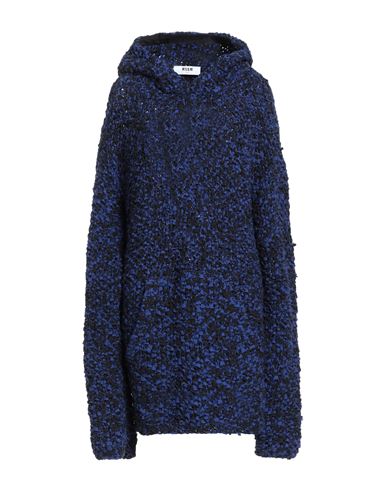 Msgm Woman Sweater Blue Size M Cotton In Multi