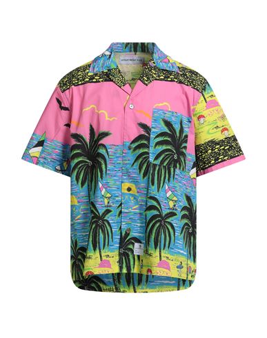 Department Five Department 5 Man Shirt Pink Size 17 Cotton In Multi