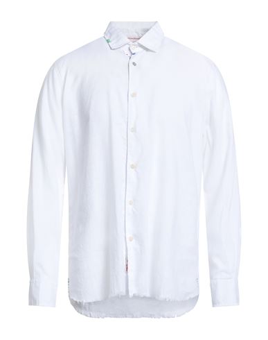 Bob Man Shirt White Size Xxl Linen, Cotton In White