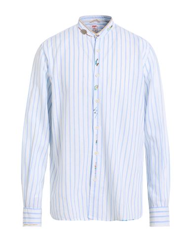 Bob Man Shirt Light Blue Size S Linen, Cotton In Blue