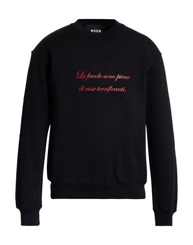 Msgm Dario Argento X  Man Sweatshirt Black Size Xs Cotton In Black