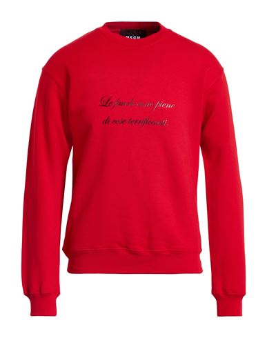 Msgm Dario Argento X  Man Sweatshirt Red Size Xs Cotton In Red