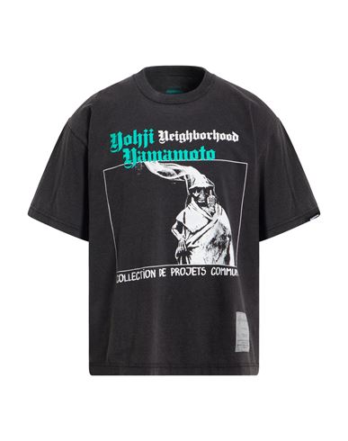 Yohji Yamamoto Pour Homme X Neighborhood Man T-shirt Charcoal Size Xxl Cotton In Black