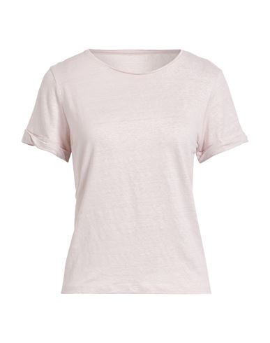 Majestic Filatures Woman T-shirt Light Pink Size 1 Linen, Elastane In White