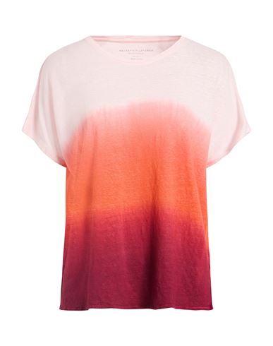 Majestic Filatures Woman T-shirt Light Pink Size 1 Cotton, Linen In Burgundy