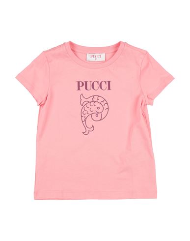 Pucci Toddler Girl T-shirt Pink Size 6 Cotton In Pink