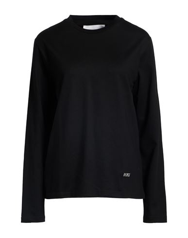 Jil Sander Round-neck Long-sleeve Knitted Top In Black