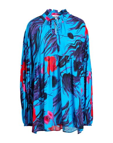Ice Play Woman Top Azure Size 4 Viscose In Blue