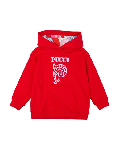 Pucci Toddler Girl Sweatshirt Red Size 6 Cotton, Elastane In Red