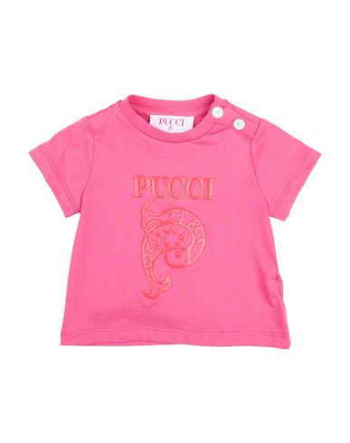 Pucci Newborn Girl T-shirt Fuchsia Size 3 Cotton In Pink