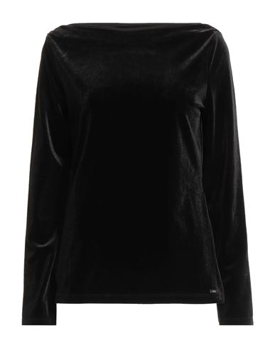 Armani Exchange Woman Top Black Size Xs Polyester, Elastane In Black