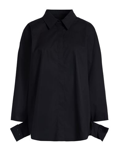 Dondup Woman Shirt Black Size 10 Cotton, Elastane In Black