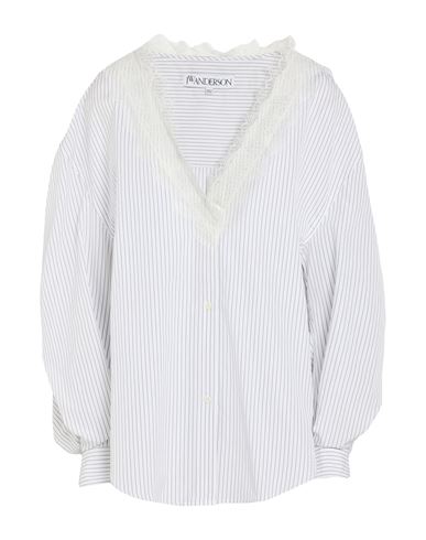 Jw Anderson Woman Shirt Grey Size 6 Cotton In Blue