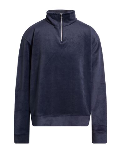 Berna Man Sweatshirt Slate Blue Size Xxl Polyester, Cotton, Elastane In Black