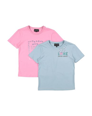Emporio Armani Toddler Girl T-shirt Light Blue Size 6 Cotton In Multi