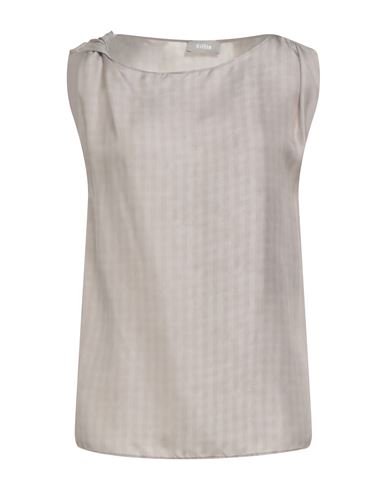 Ermanno Scervino Woman Top Beige Size 6 Silk In Gray