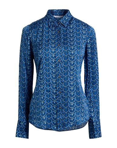 Caliban Woman Shirt Blue Size 4 Viscose In Blue