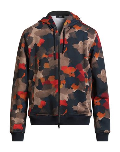 Herno Man Sweatshirt Navy Size 44 Cotton, Polyamide In Multi