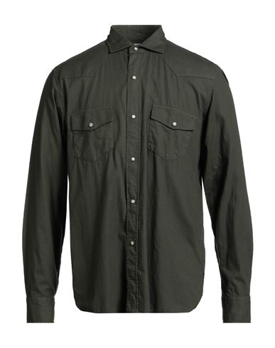 Bagutta Man Shirt Military Green Size M Cotton