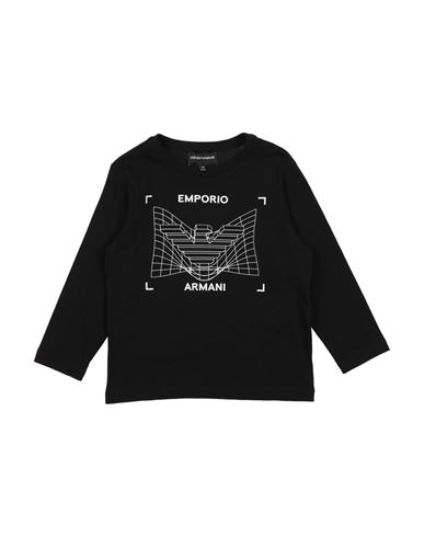 Emporio Armani Toddler Boy T-shirt Black Size 6 Cotton In Black